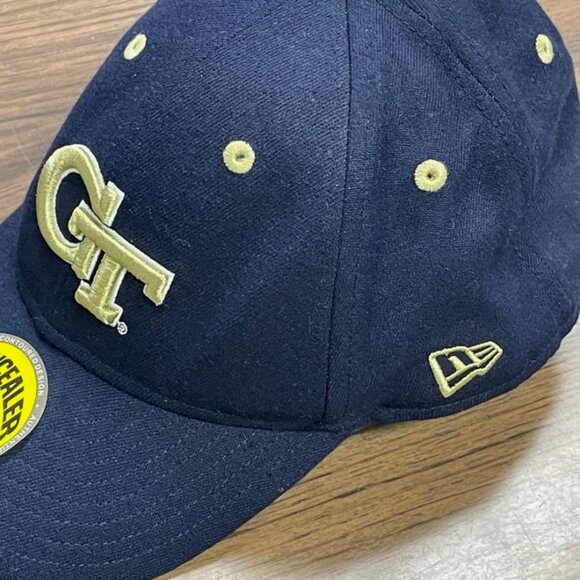 New Era Men's Baseball Hat - Georgia Tech - Navy Blue & Gold - Size 7 3/8 - GUC - Picture 5 of 12